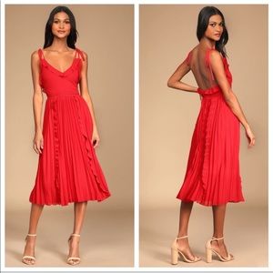 NWOT Lulus Never A Dull Moment Red Dress